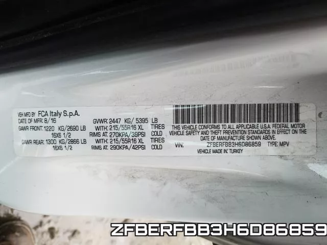 ZFBERFBB3H6D86859 фото 2