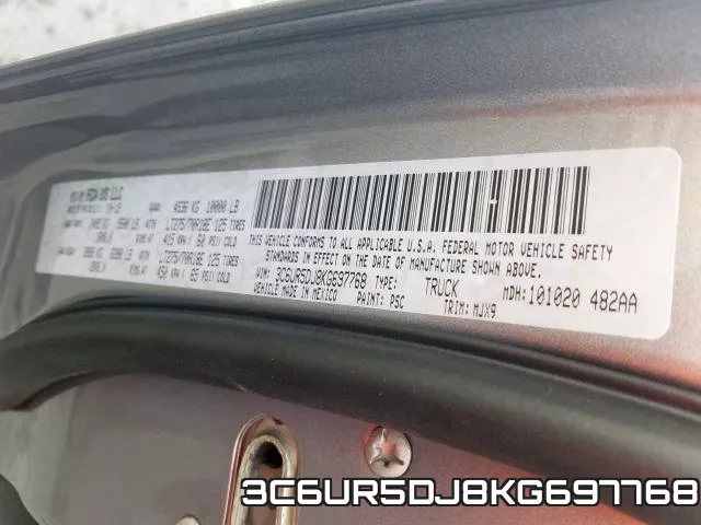 3C6UR5DJ8KG697768 фото 2