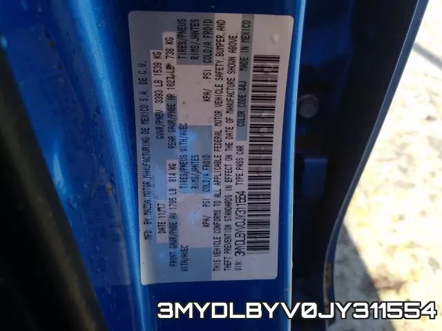 3MYDLBYV0JY311554 фото 2