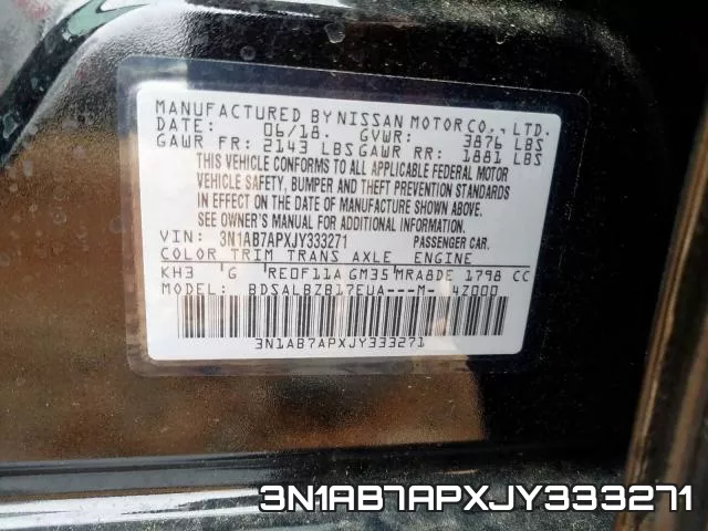 3N1AB7APXJY333271 фото 2