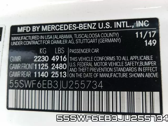 55SWF6EB3JU255734 фото 2