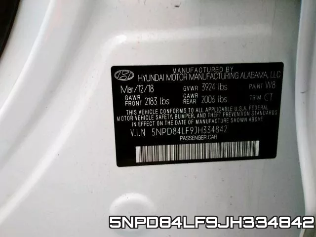 5NPD84LF9JH334842 фото 2