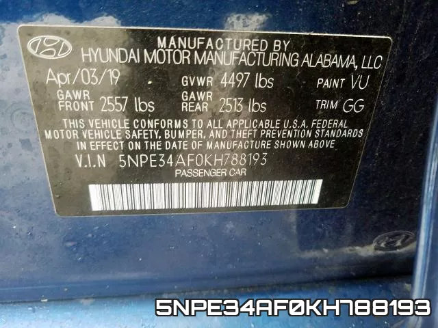 5NPE34AF0KH788193 фото 2