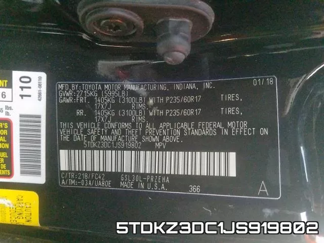 5TDKZ3DC1JS919802 фото 2