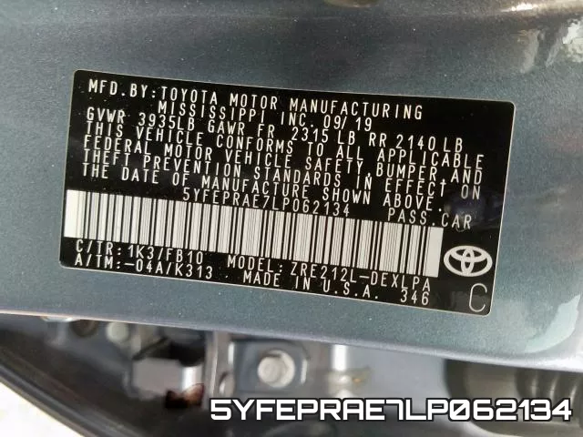 5YFEPRAE7LP062134 фото 2