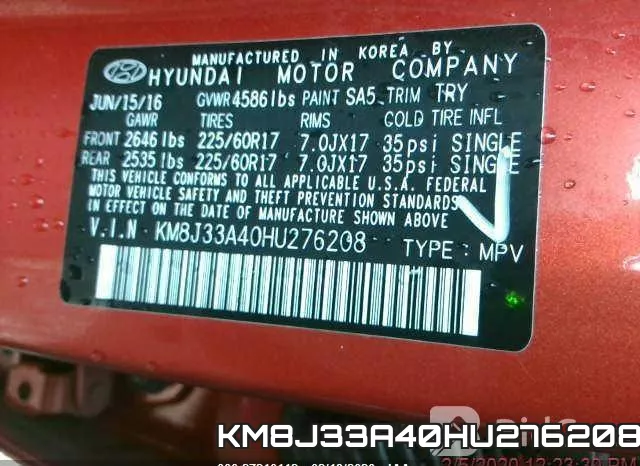KM8J33A40HU276208 фото 2
