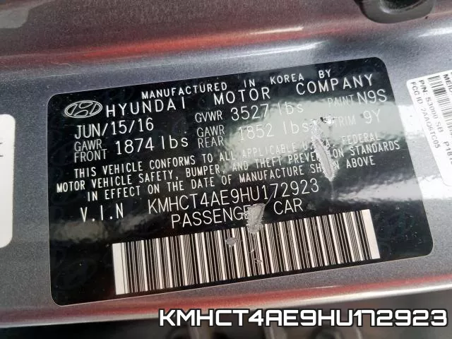 KMHCT4AE9HU172923 фото 2