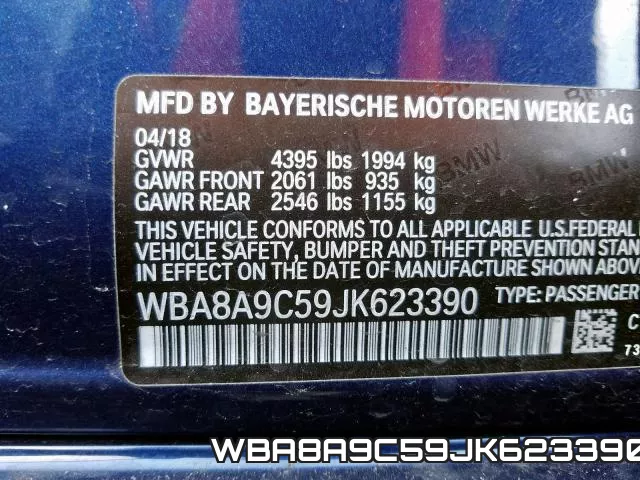 WBA8A9C59JK623390 фото 2