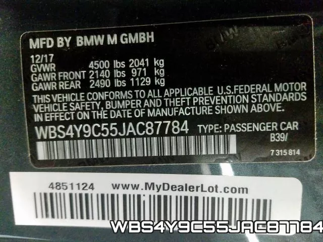 WBS4Y9C55JAC87784 фото 2