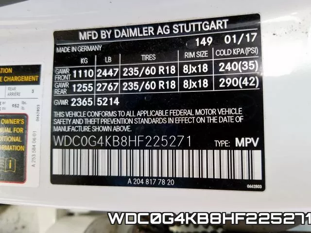 WDC0G4KB8HF225271 фото 2