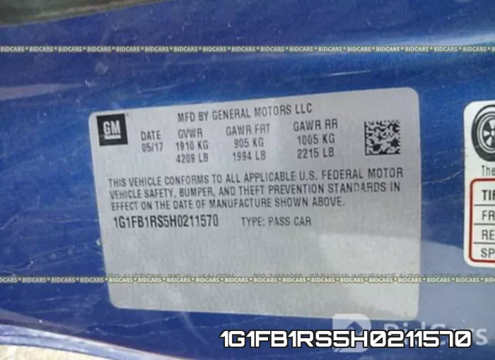 1G1FB1RS5H0211570 фото 10