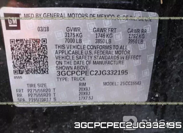 3GCPCPEC2JG332195 фото 10