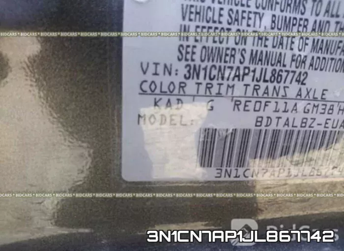 3N1CN7AP1JL867742 фото 10