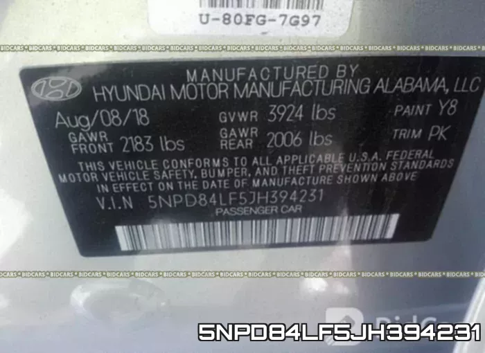 5NPD84LF5JH394231 фото 10