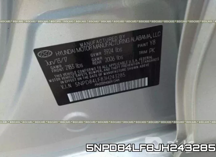 5NPD84LF8JH243285 фото 10