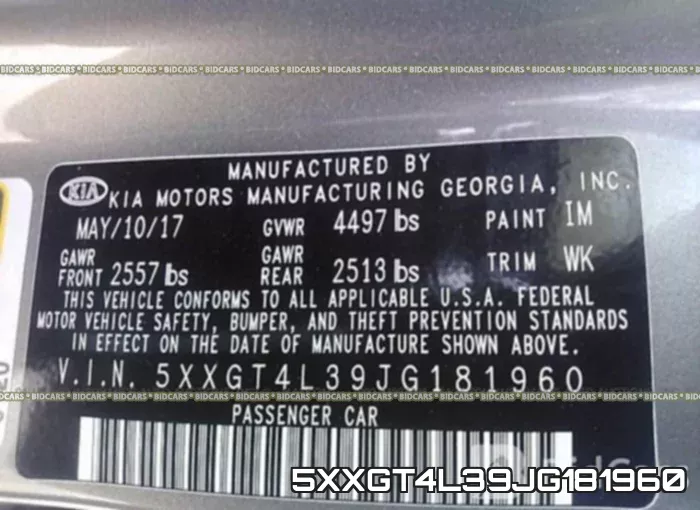 5XXGT4L39JG181960 фото 10