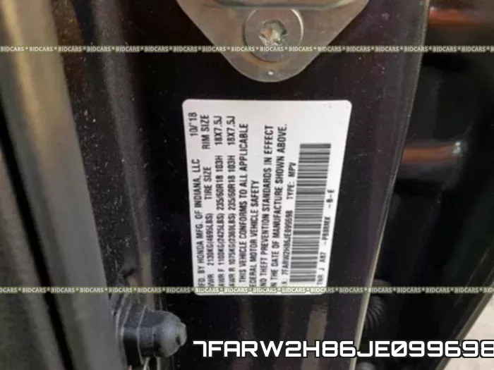 7FARW2H86JE099698 фото 2