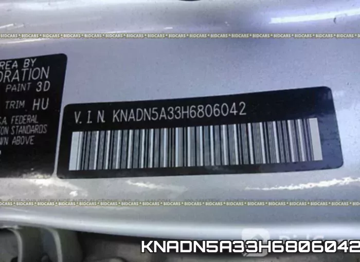 KNADN5A33H6806042 фото 10