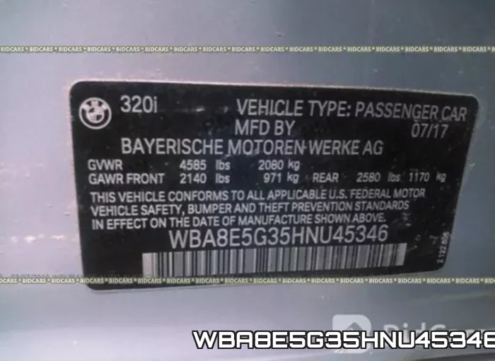 WBA8E5G35HNU45346 фото 10