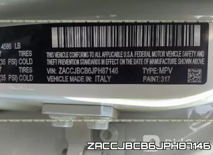 ZACCJBCB6JPH87146 фото 9