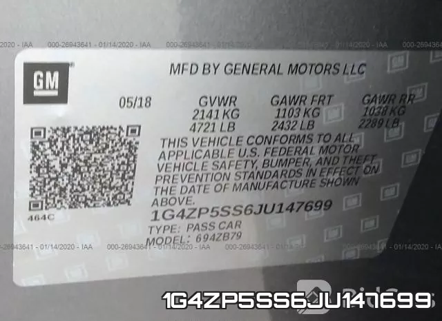 1G4ZP5SS6JU147699 фото 7