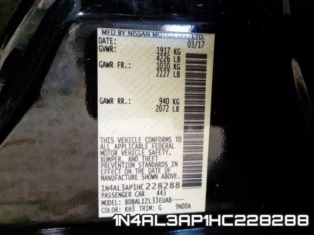1N4AL3AP1HC228288 фото 2