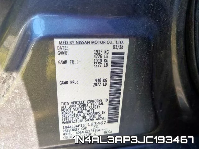 1N4AL3AP3JC193467 фото 2