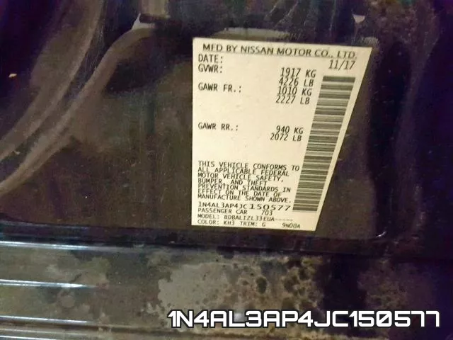 1N4AL3AP4JC150577 фото 2