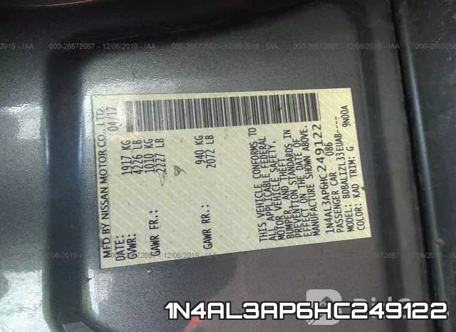 1N4AL3AP6HC249122 фото 7