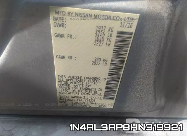 1N4AL3AP8HN319921 фото 7