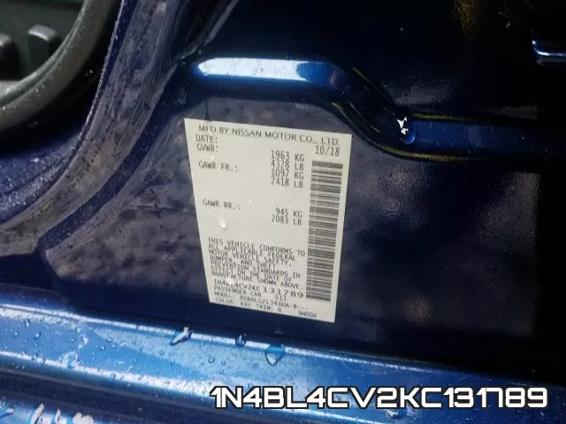 1N4BL4CV2KC131789 фото 2