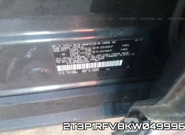 2T3P1RFV8KW049996 фото 7
