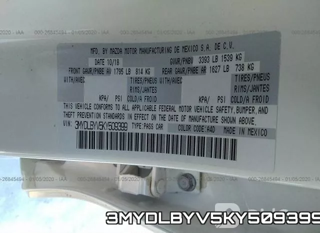3MYDLBYV5KY509399 фото 8