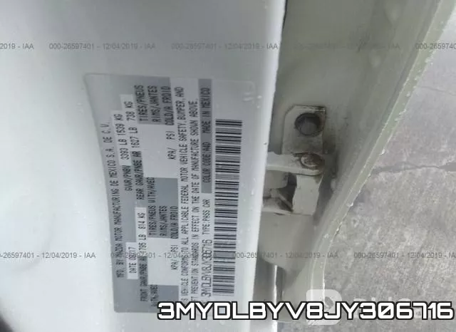 3MYDLBYV8JY306716 фото 8