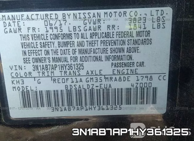 3N1AB7AP1HY361325 фото 7