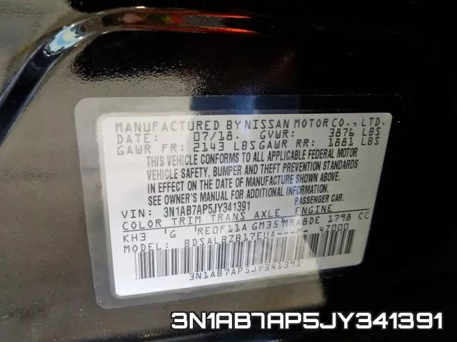 3N1AB7AP5JY341391 фото 2