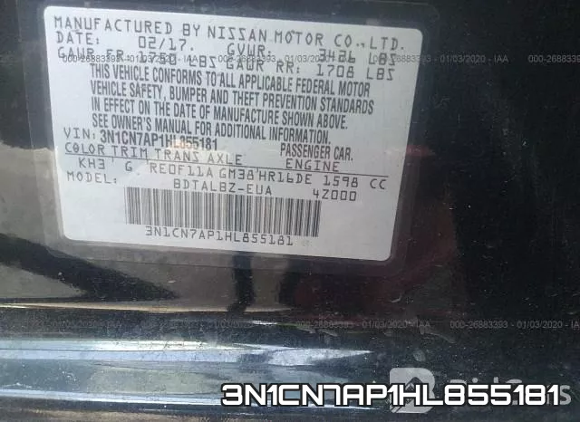 3N1CN7AP1HL855181 фото 8