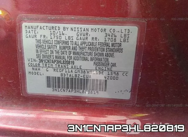 3N1CN7AP3HL820819 фото 9