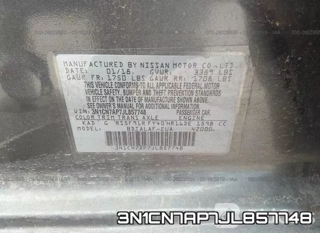 3N1CN7AP7JL857748 фото 8