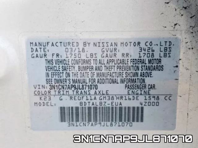3N1CN7AP9JL871070 фото 2