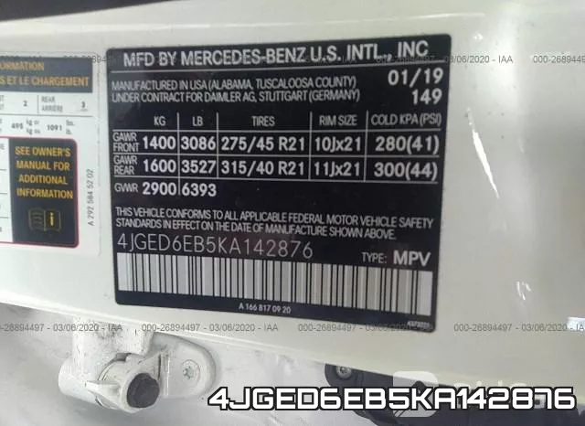 4JGED6EB5KA142876 фото 7