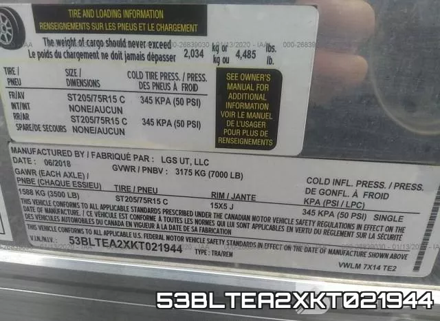 53BLTEA2XKT021944 фото 8