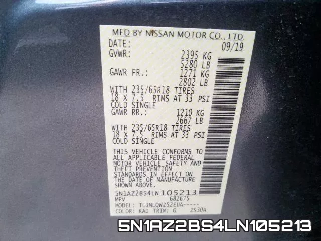 5N1AZ2BS4LN105213 фото 2