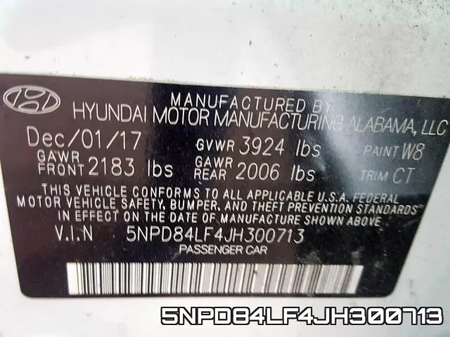 5NPD84LF4JH300713 фото 2
