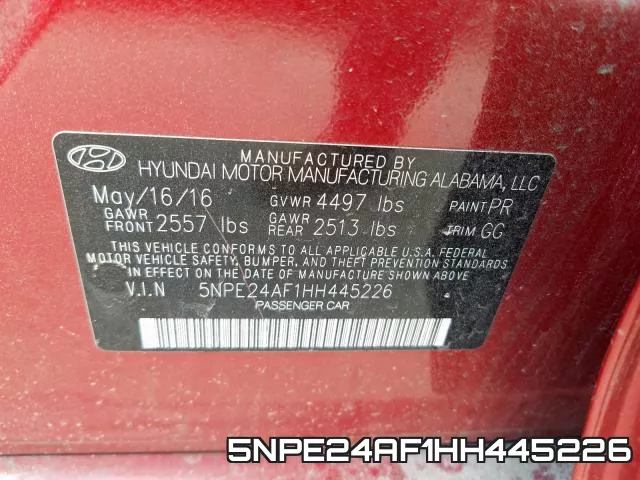 5NPE24AF1HH445226 фото 2