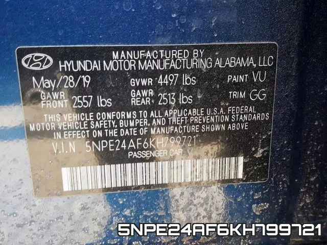 5NPE24AF6KH799721 фото 2