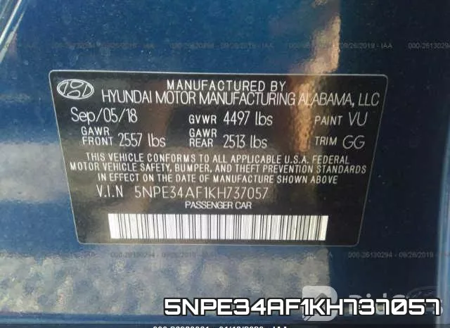5NPE34AF1KH737057 фото 9