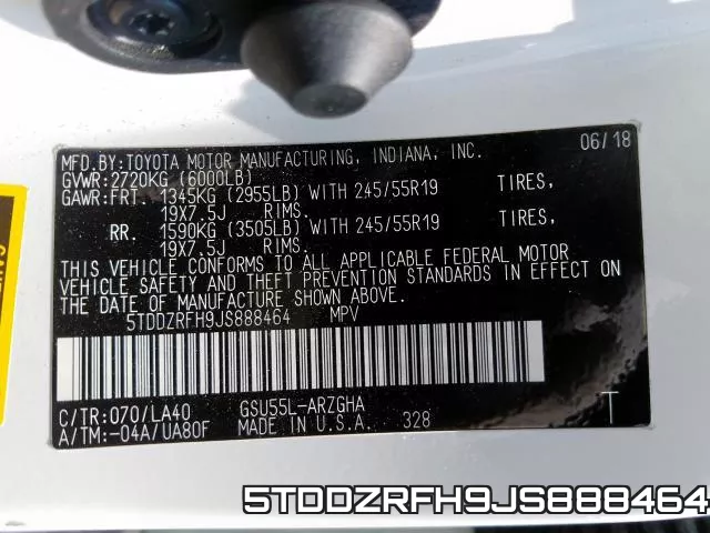 5TDDZRFH9JS888464 фото 2