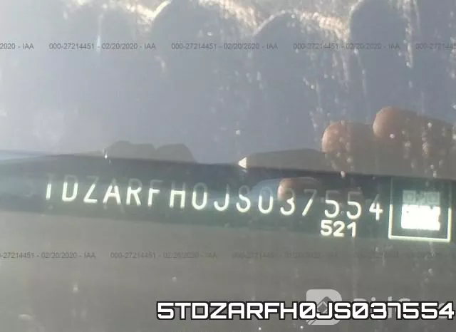 5TDZARFH0JS037554 фото 4