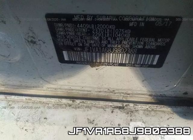 JF1VA1A68J9802388 фото 9